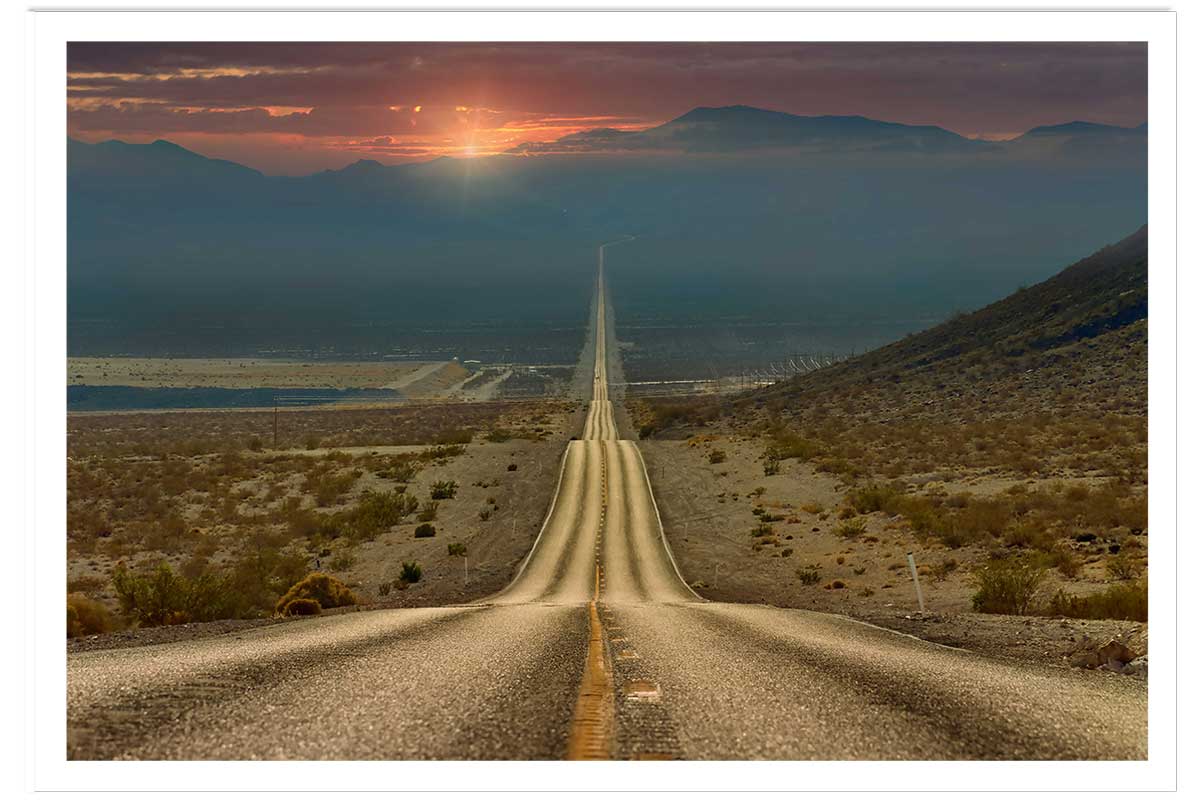 Affiche paysage roadtrip, HEXOA
