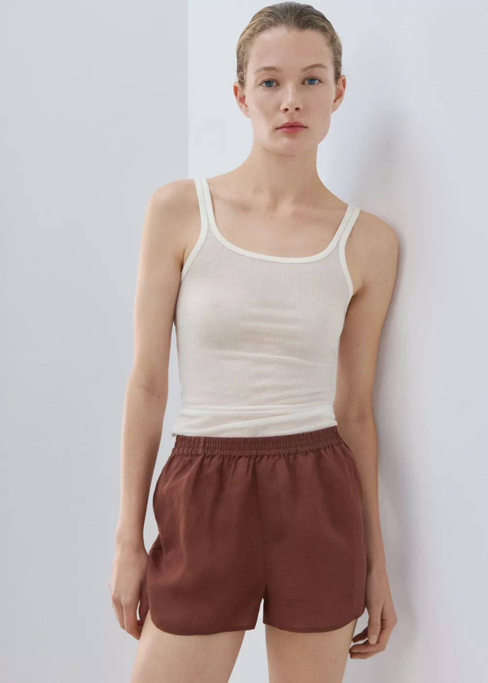 Top lyocell laine sans couture, MANGO
