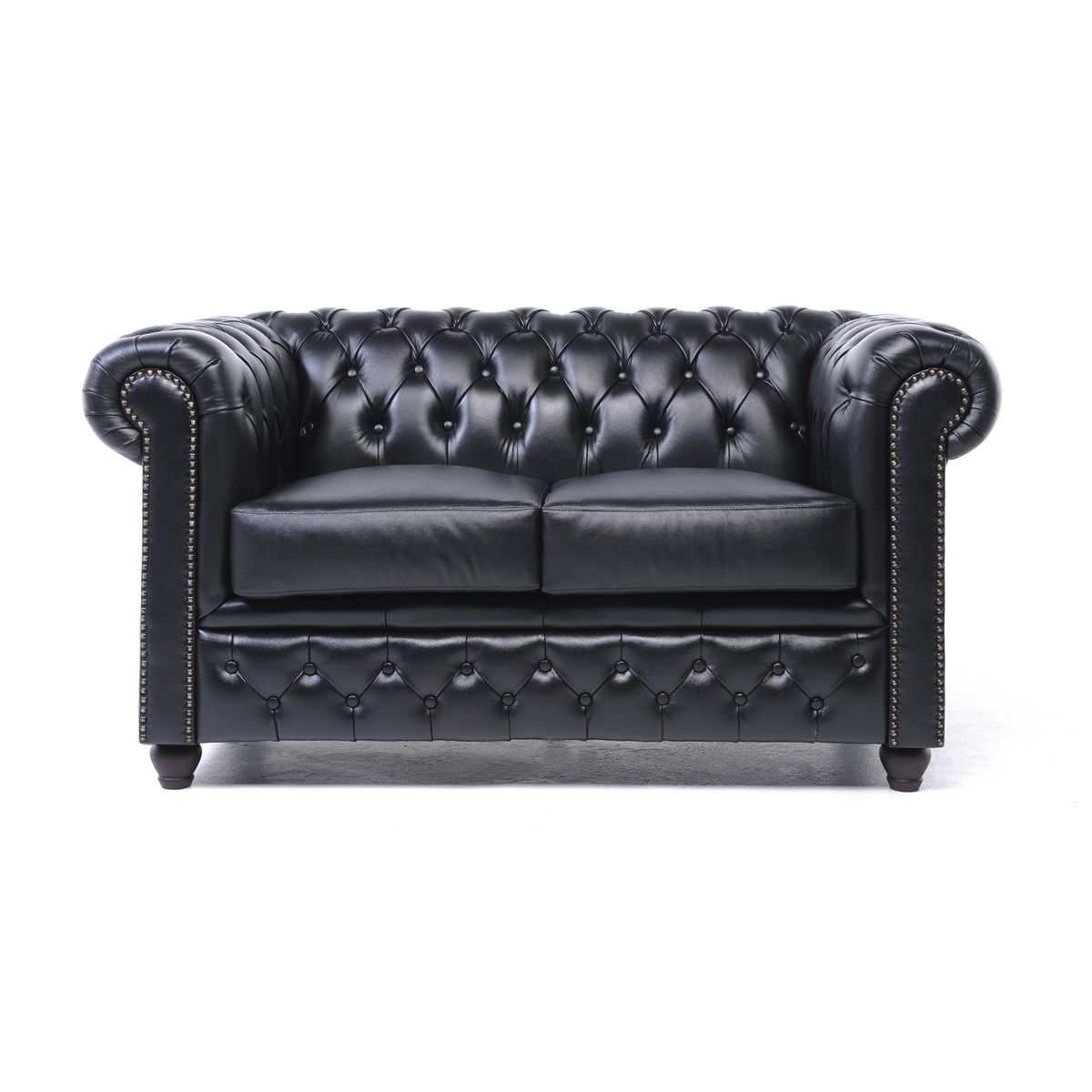 canape chesterfield cuir 2 places original brighton