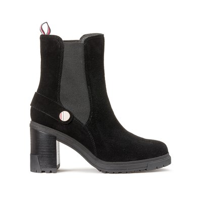 Suede Chelsea Boots with High Heel TOMMY HILFIGER