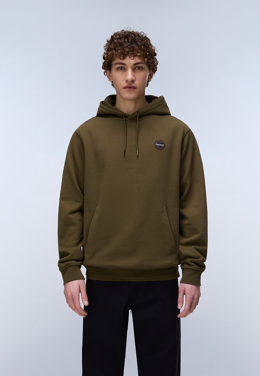 Sweat à capuche, badge, NAPAPIJRI