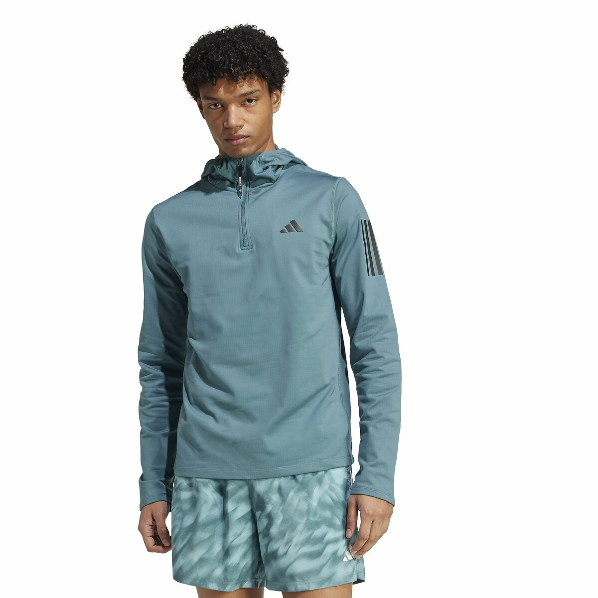Felpa con cappuccio a mezza zip Own The Run, adidas Performance