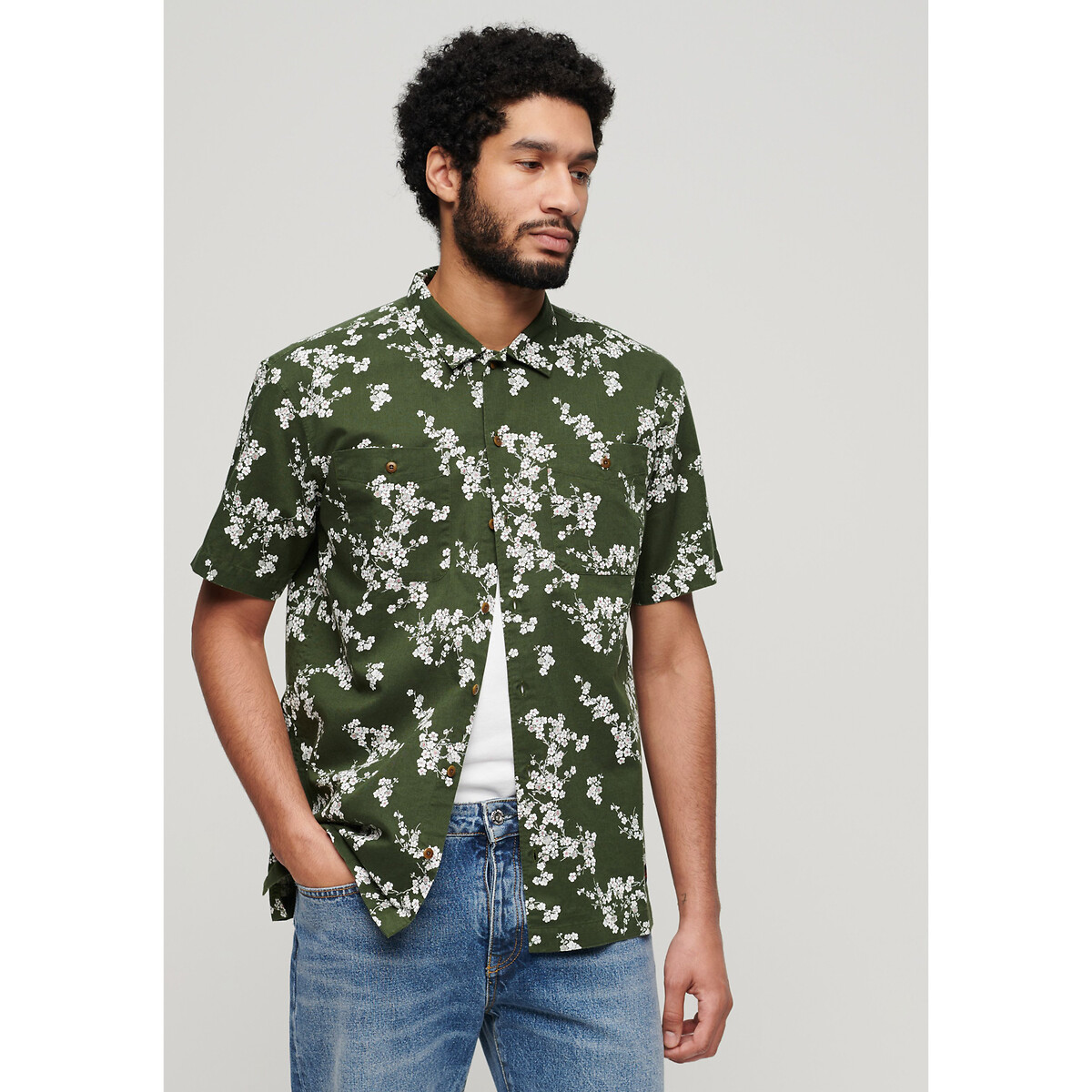 Chemisette à motifs floraux , SUPERDRY