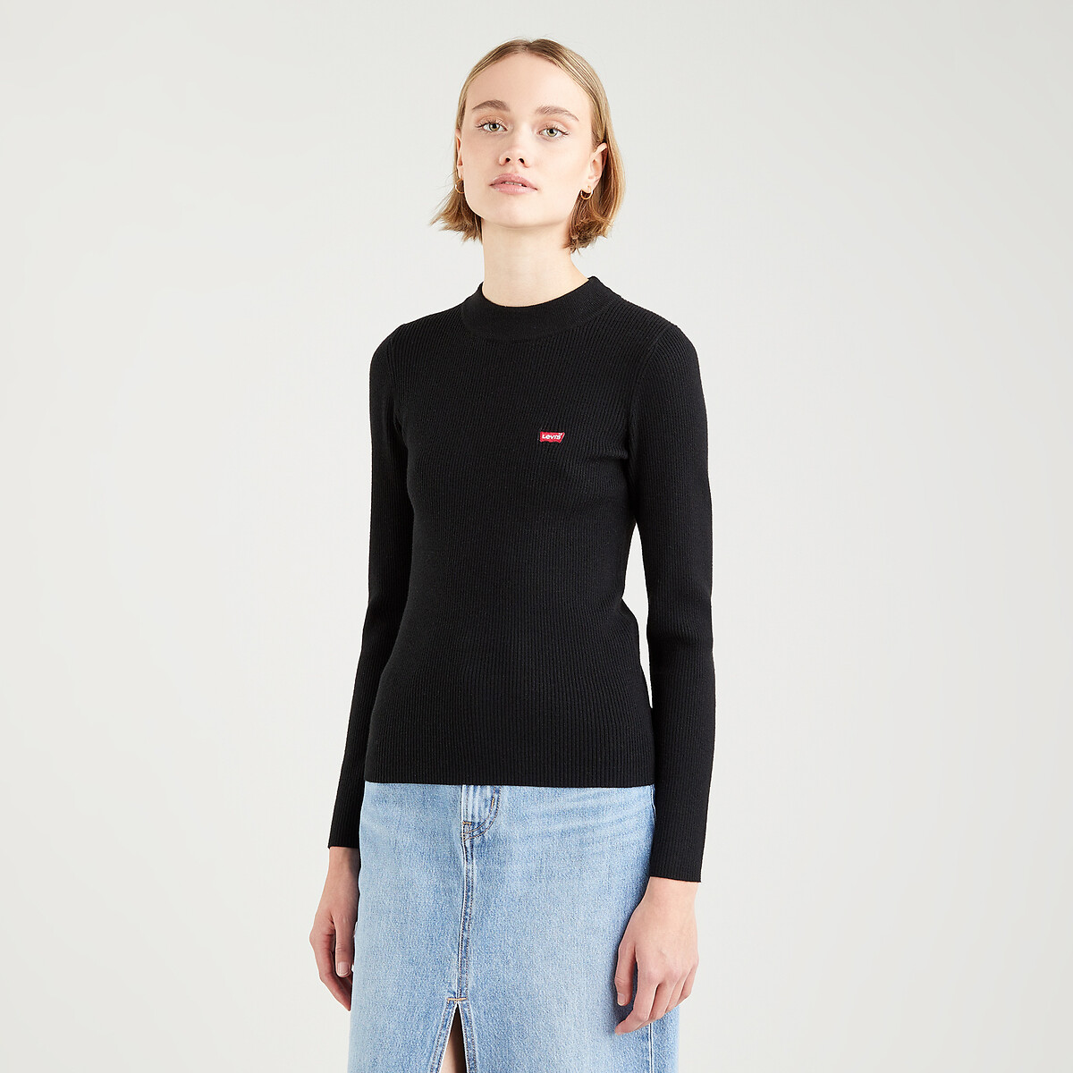 Fine knit logo jumper, black, Levi's | La Redoute