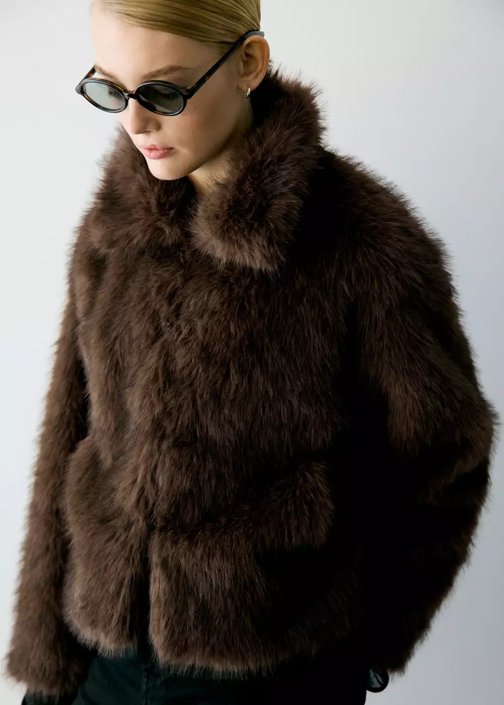 Manteau imitation fourrure, MANGO TEEN