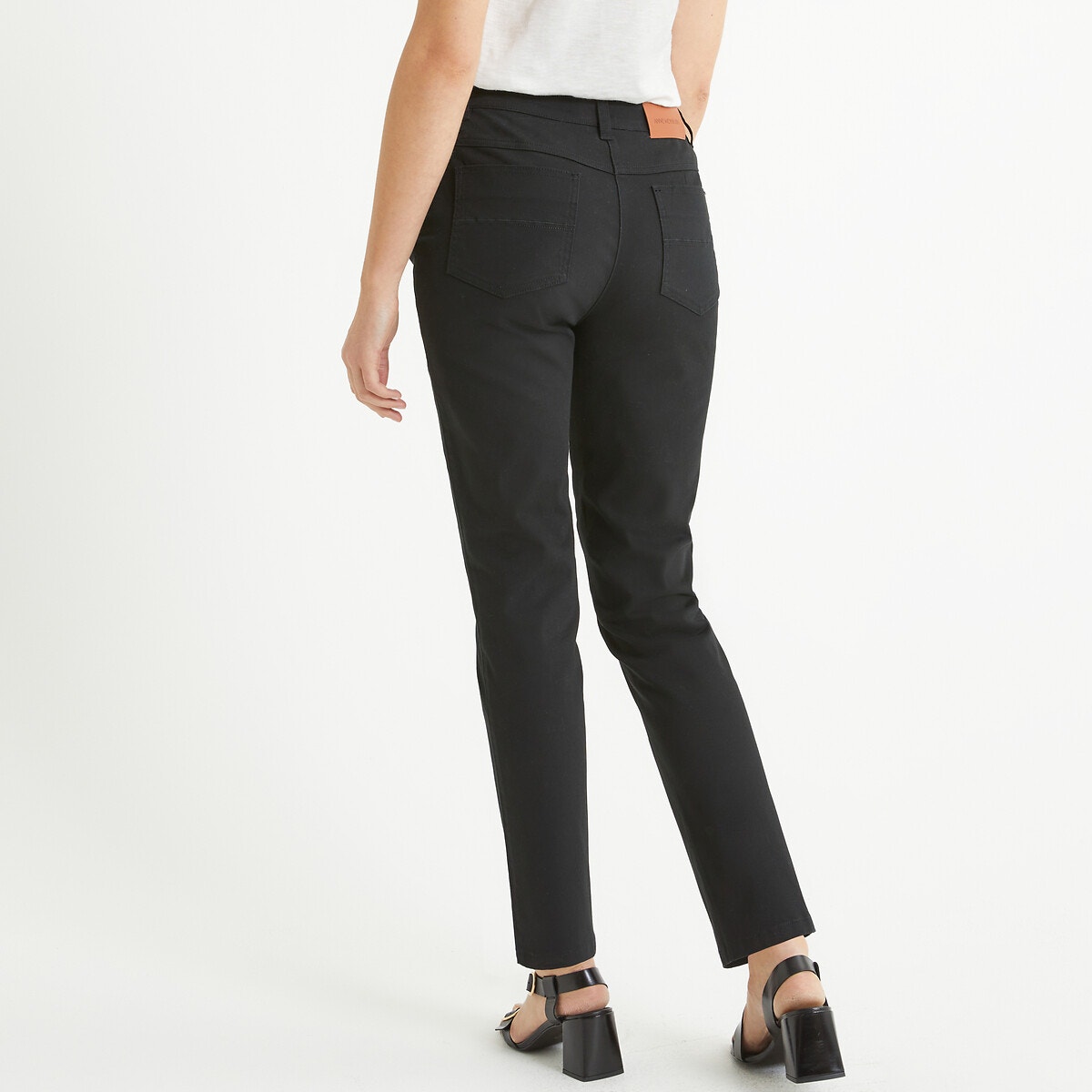 Pantalon noir femme coupe droite hot sale