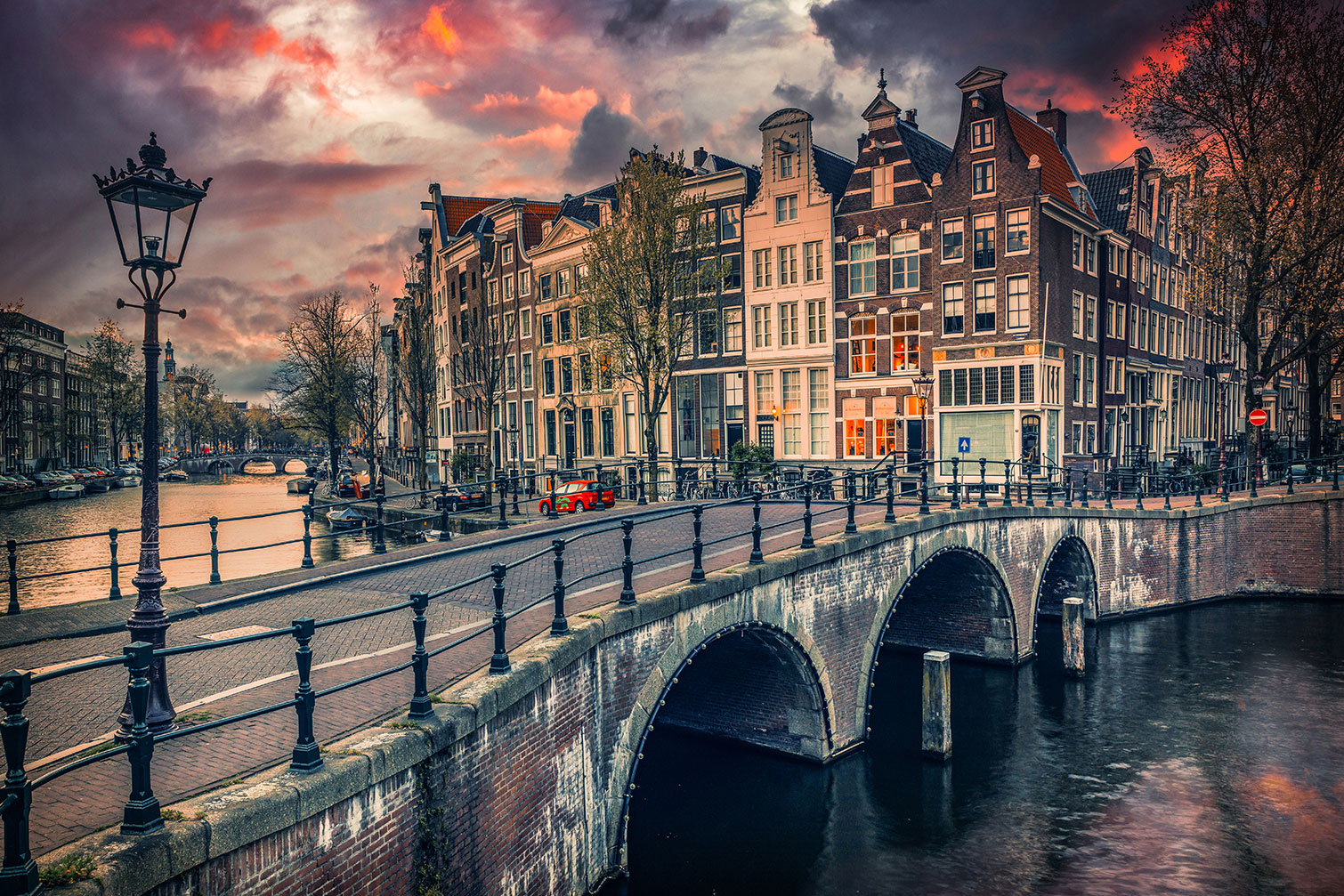 Tableau deco Amsterdam Canaux et ponts, HEXOA