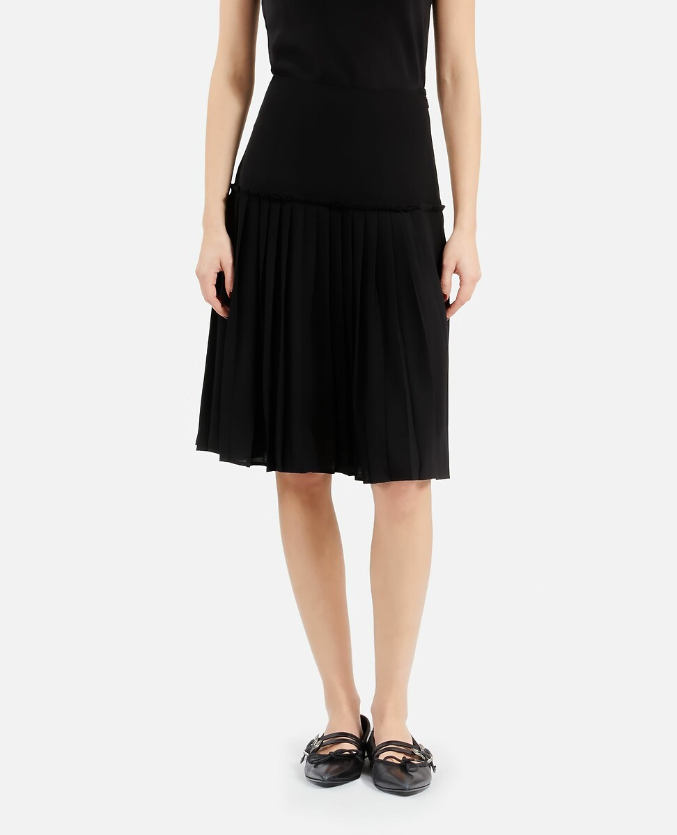 Jupe Mini The Kooples - Taille 36 - Fluide Noir Et Blanc - État Neuf - Occasion Parfait État
