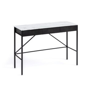 Febee Metal & White Marble Console Table AM.PM image
