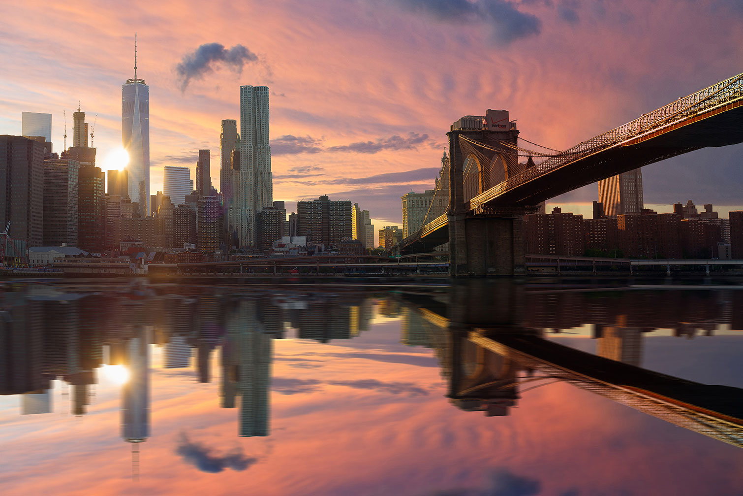Tableau new york hudson river manhattan, HEXOA