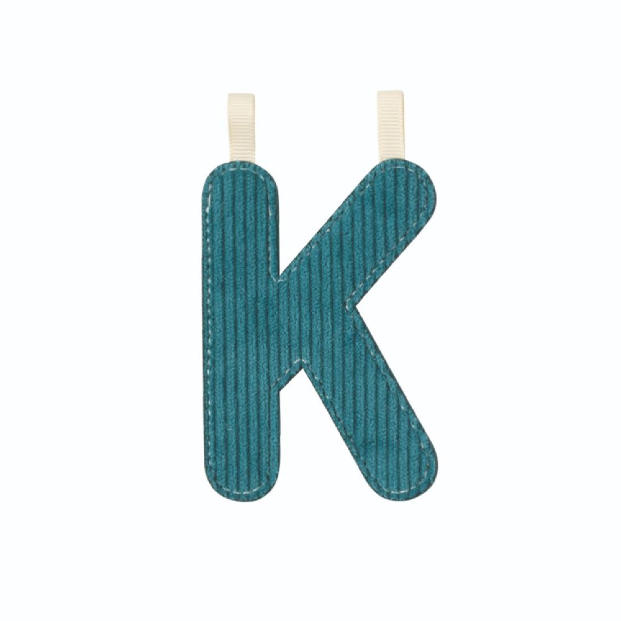 Lettre en tissu phosphorescente K, LILLIPUTIENS