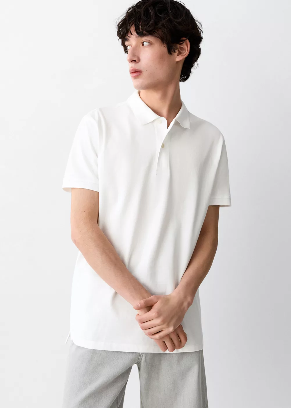 Polo coton manches courtes, MANGO TEEN