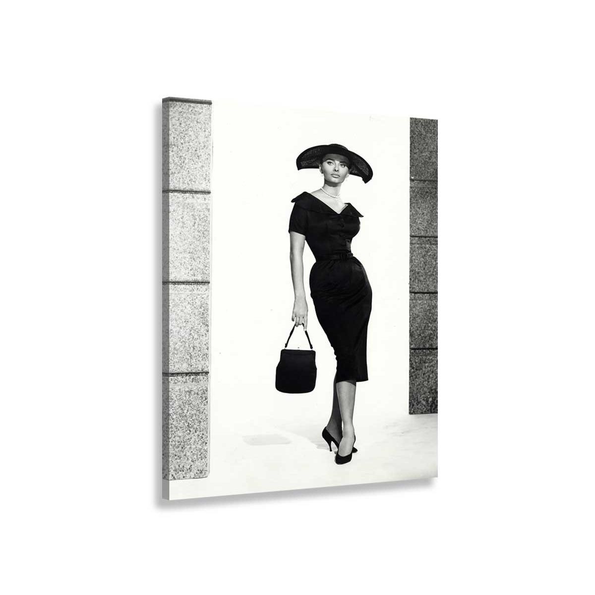 Affiche Photo Sophia Loren 16x20 Pouces - Brillante, Noir Et Blanc, Portrait 1957, Neuve Non Encadrée