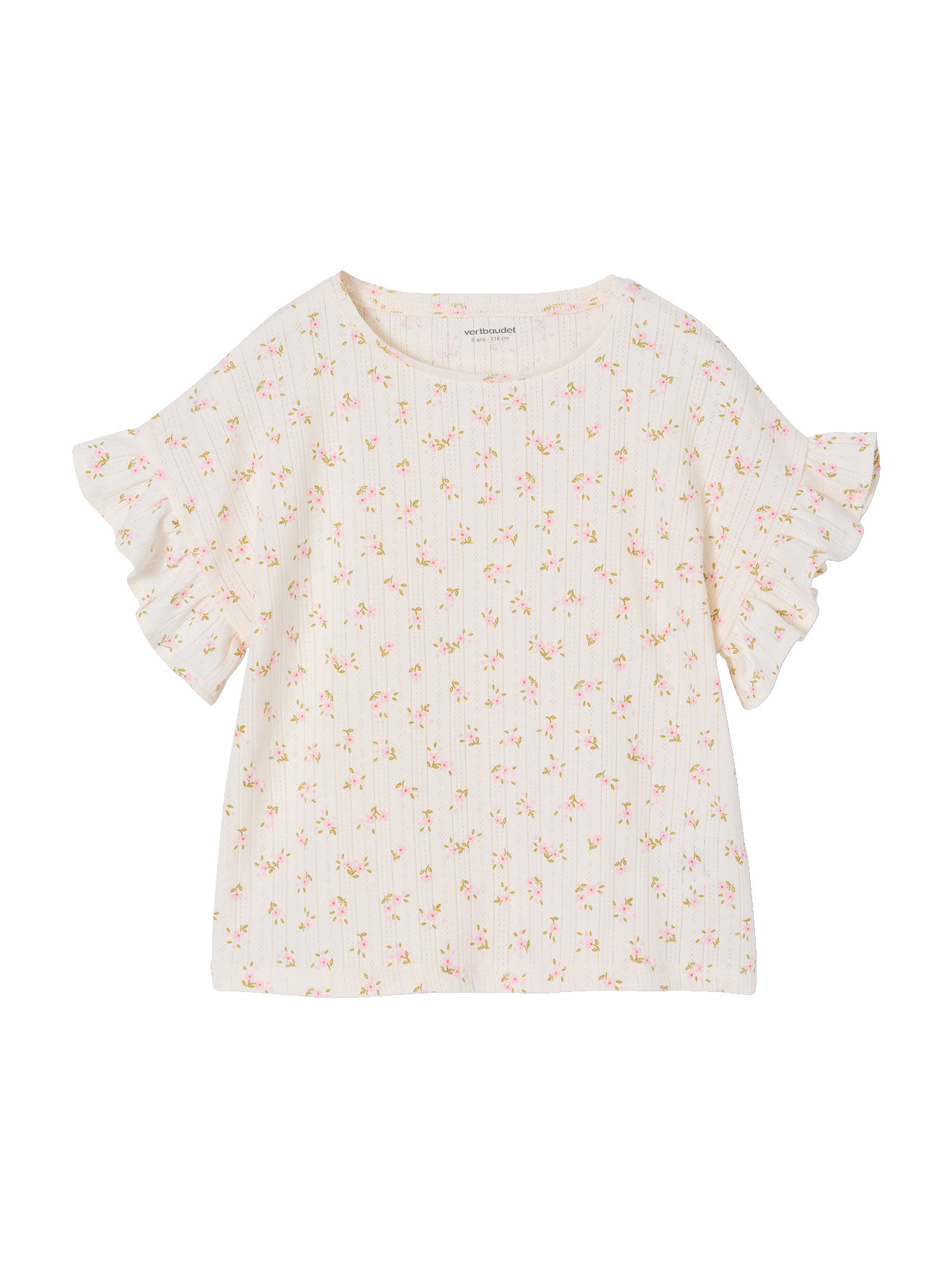 T-shirt en maille pointelle, VERTBAUDET