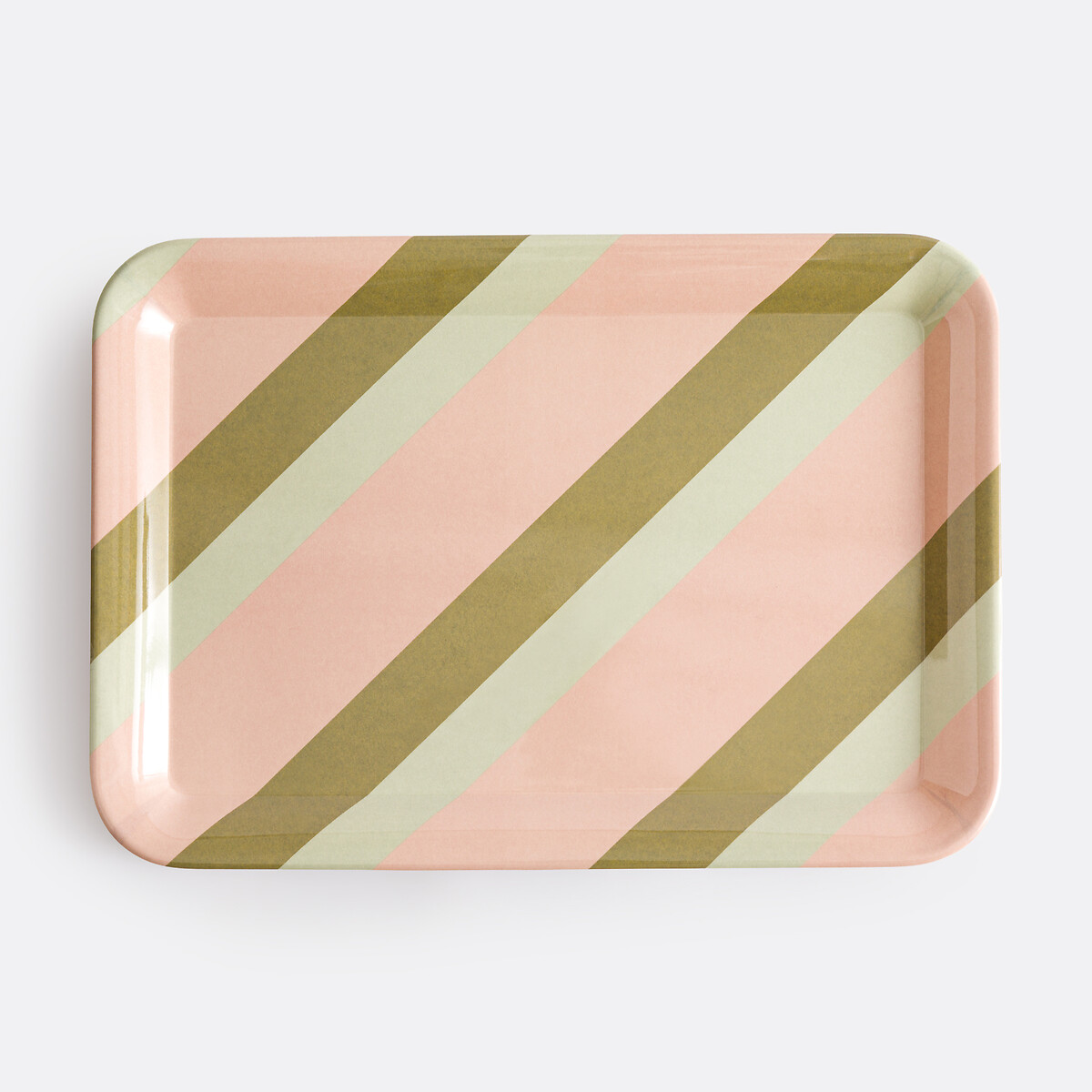 Plateau rectangulaire rayé, Abby