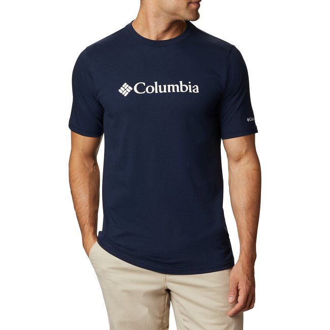 Essential Short Sleeve T-Shirt with Chest Logo Print - COLUMBIA