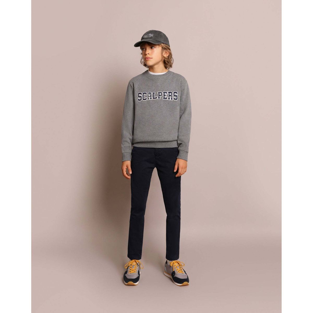 Pantalon chino coupe slim Junior Garçon Levi's® Standard Taper en coton bleu