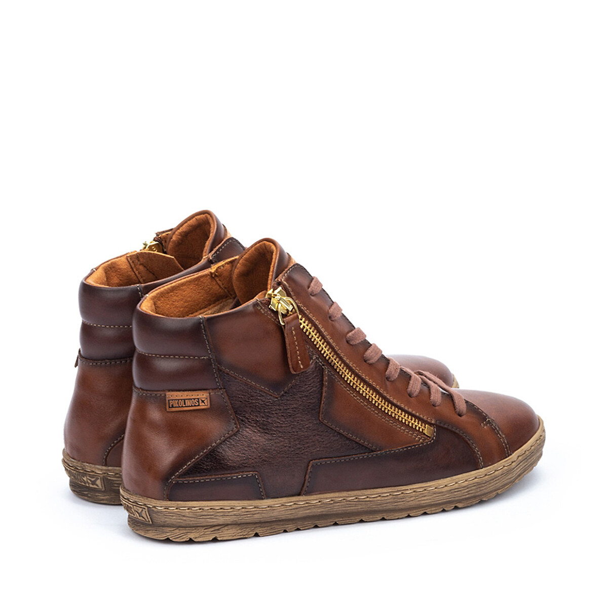 Lagos high top trainers in leather 