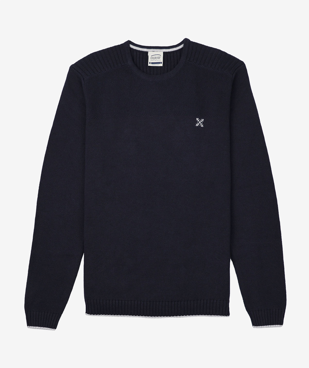 Pull col rond tricotage fantaisie P0POLMI, OXBOW