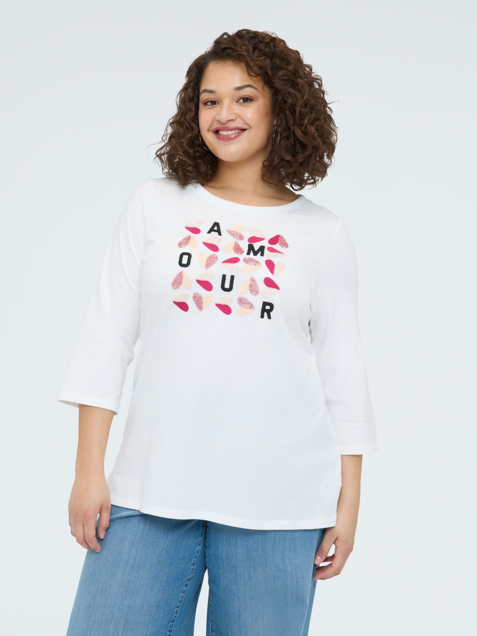 T-shirt avec inscription AMOUR, FIORELLA RUBINO