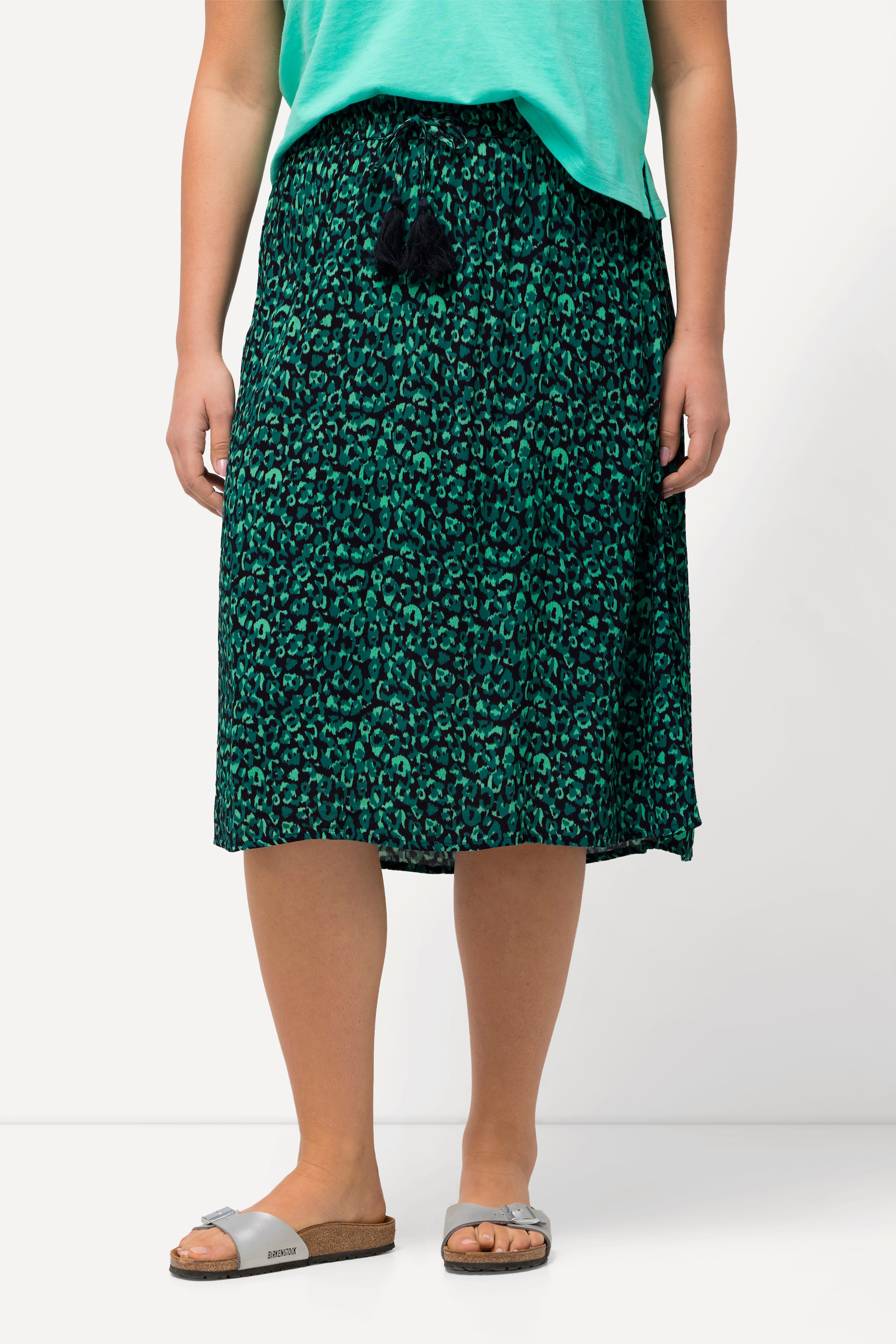 Jupe midi à motif léopard, ULLA POPKEN