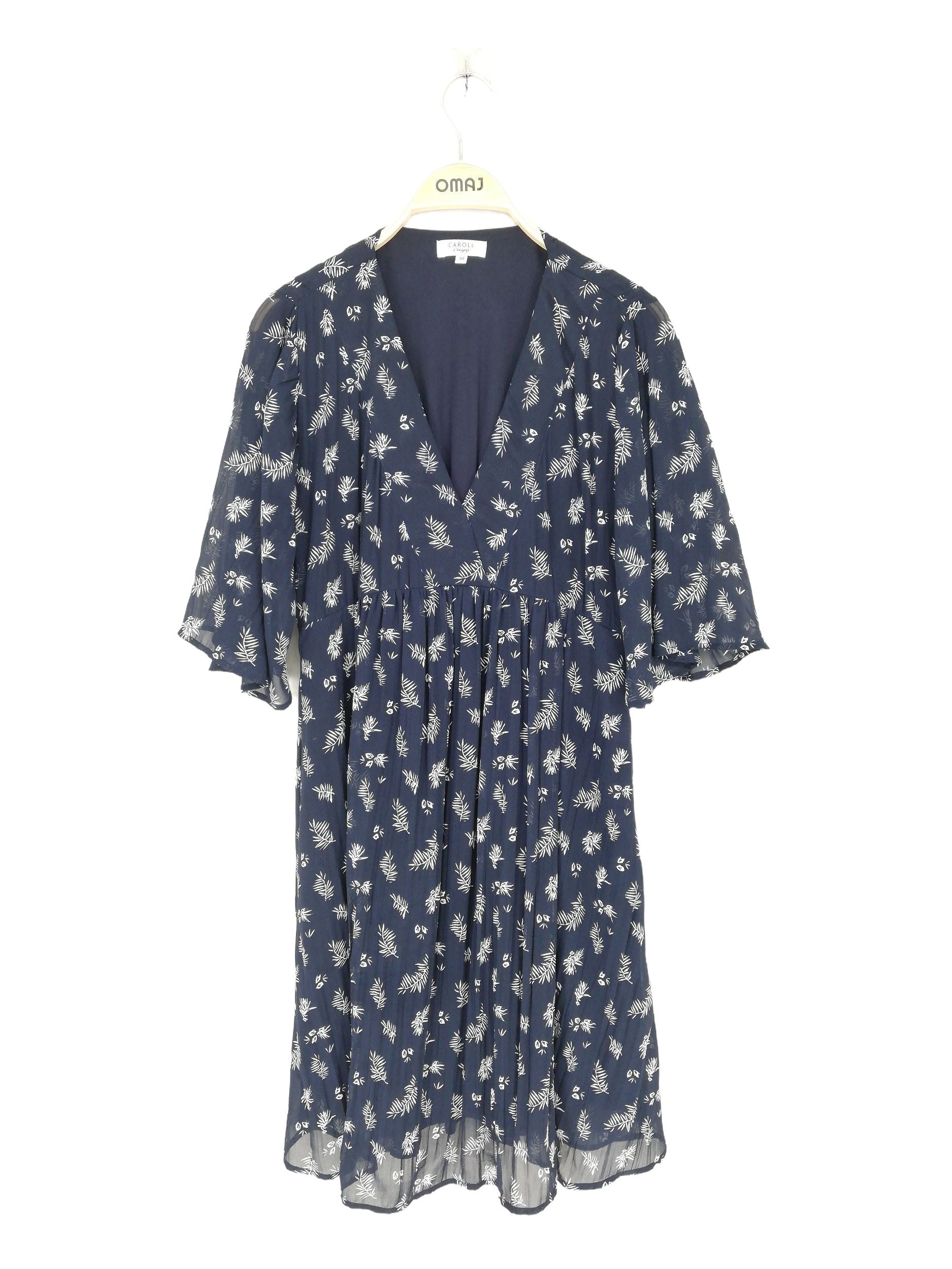 Robe Bleu Marine Caroll Taille 36 - Sans Manches Longueur Genou - Occasion Bon état
