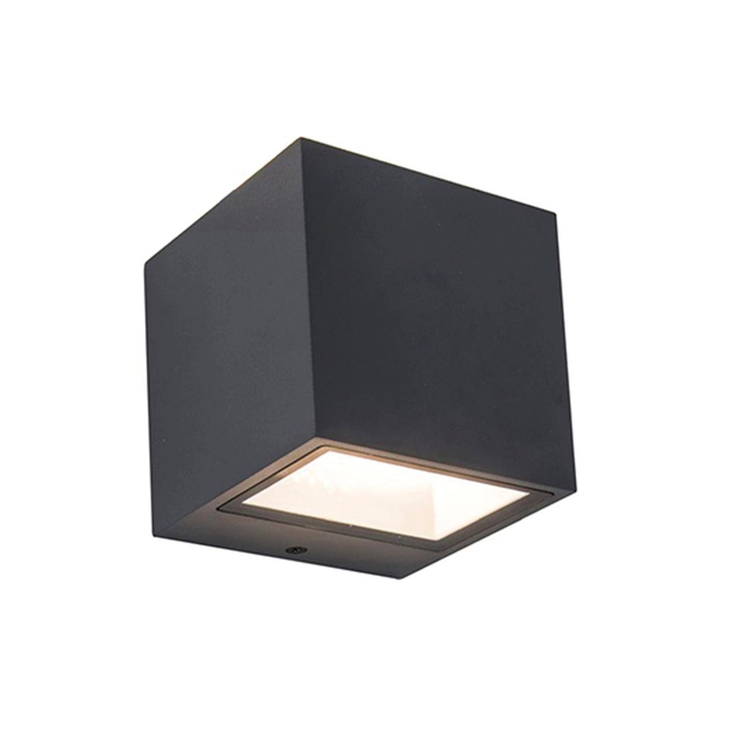 Applique murale d'extérieur sur secteur GEMINI CUBE GREY aluminium gris LED blanc H8,8cm, LUMISKY
