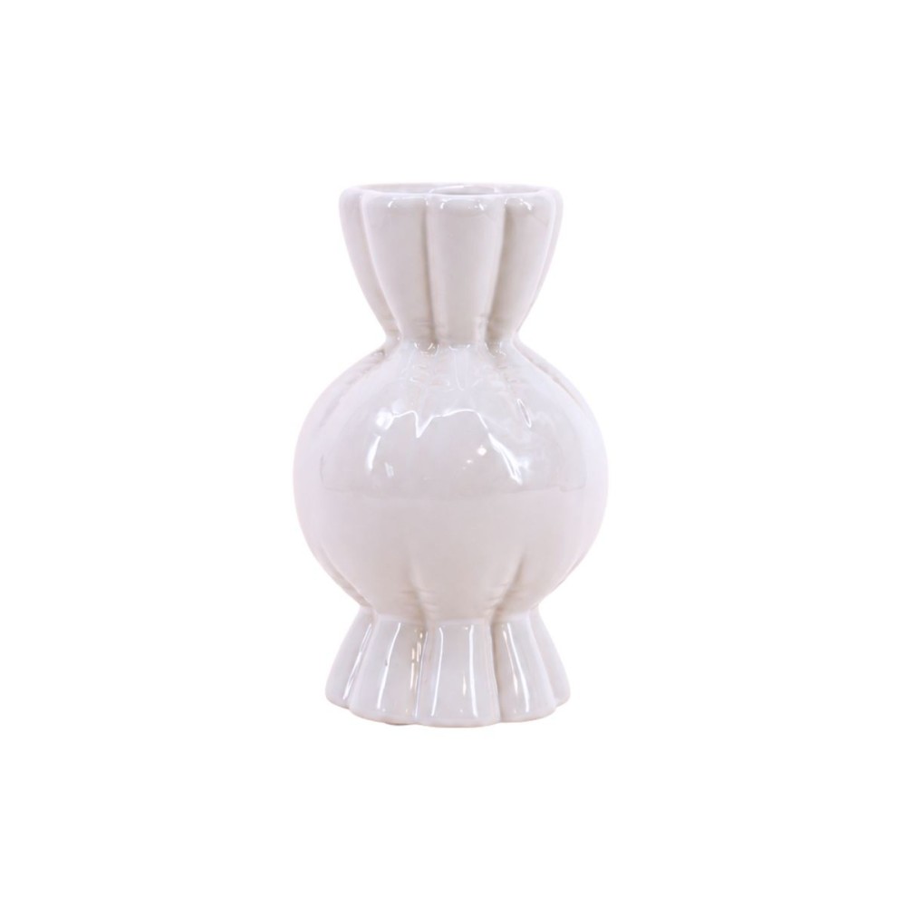 Vase en céramique effet gonflé forme bonbon, H19cm, ORNAMI