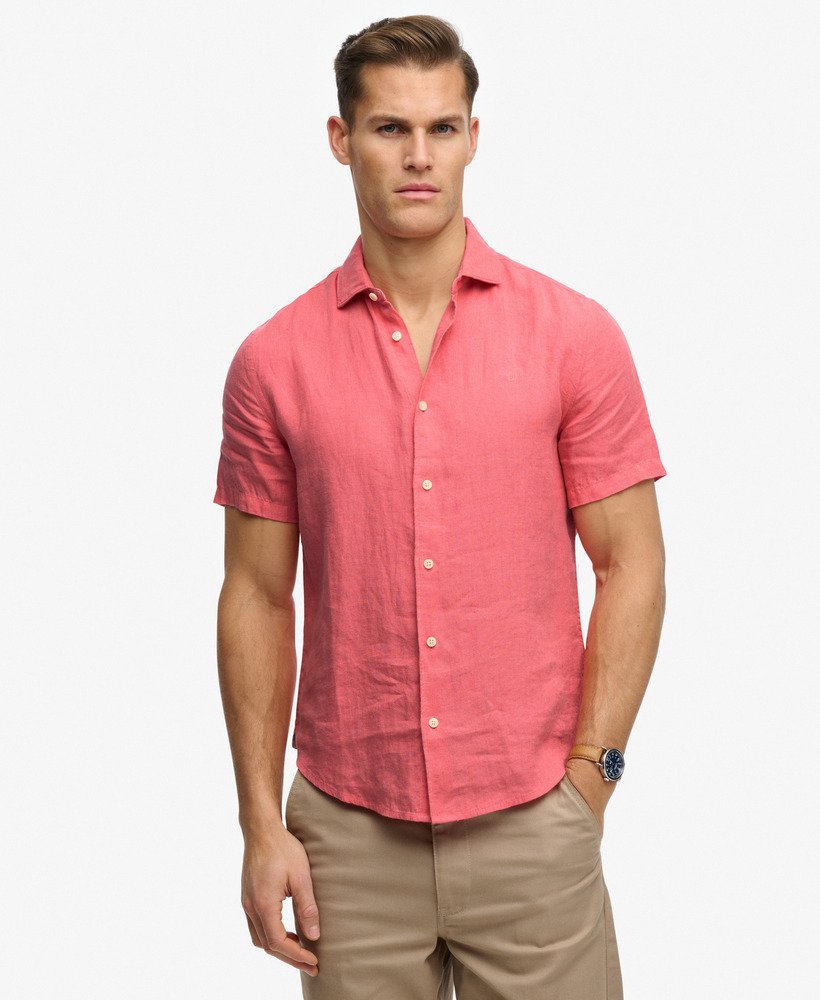 Chemise en lin à manches courtes Riviera, SUPERDRY