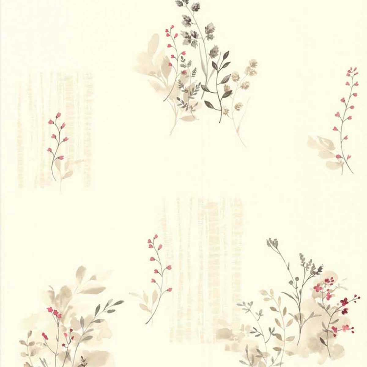 Papier peint LUTECE imprimé fleurs champêtres, PARIS DE LUTECE A NOS JOURS
