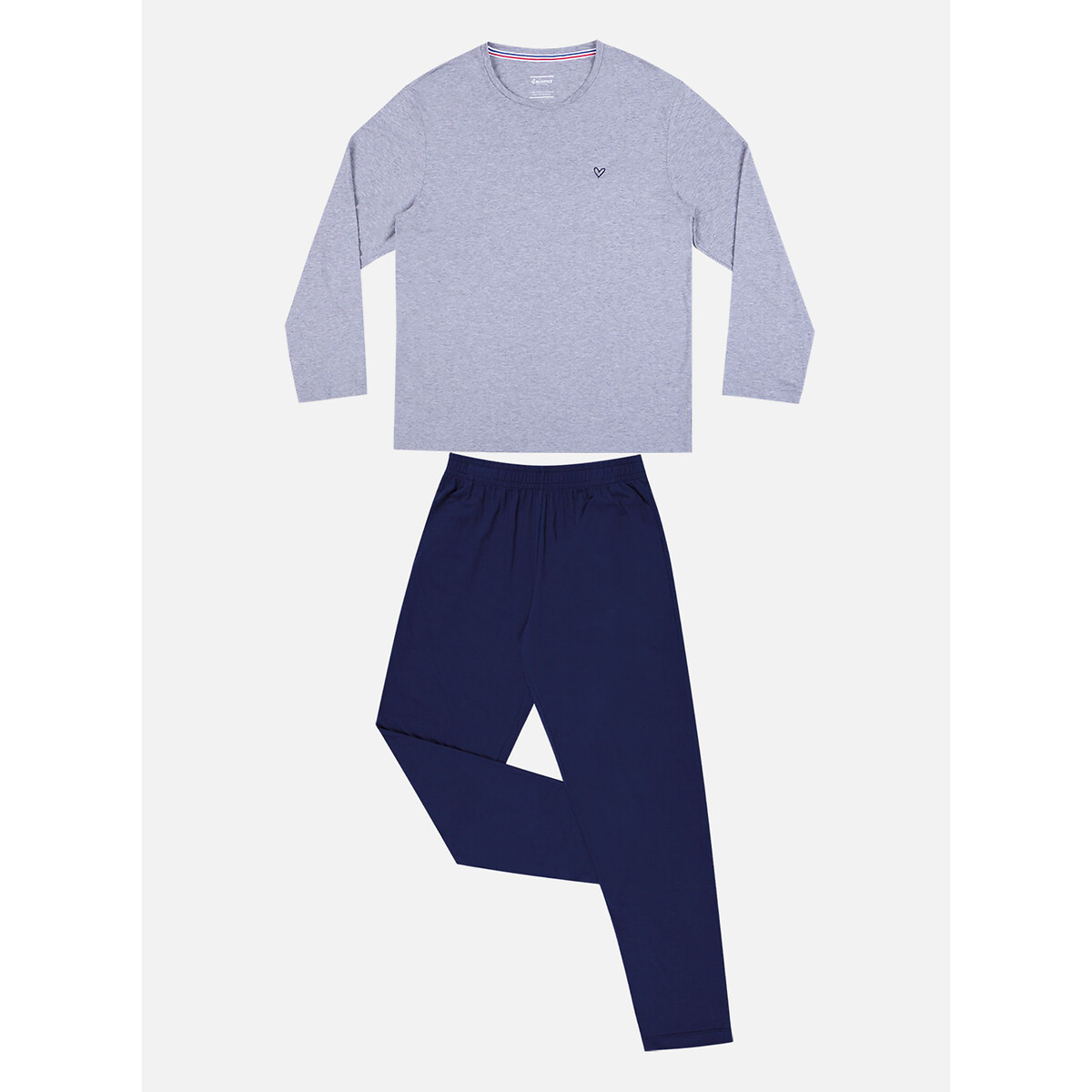 Image of Cotton Crew Neck Pyjamas, Made in France