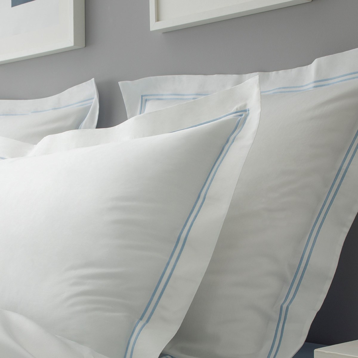 Taies d'oreiller satin de coton ELEGANCE lot de 2, MPC MAISON