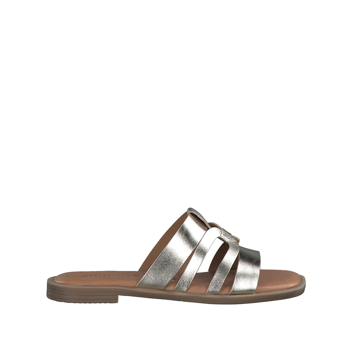 Mules plates en cuir, fabriquées en Europe, TAMARIS