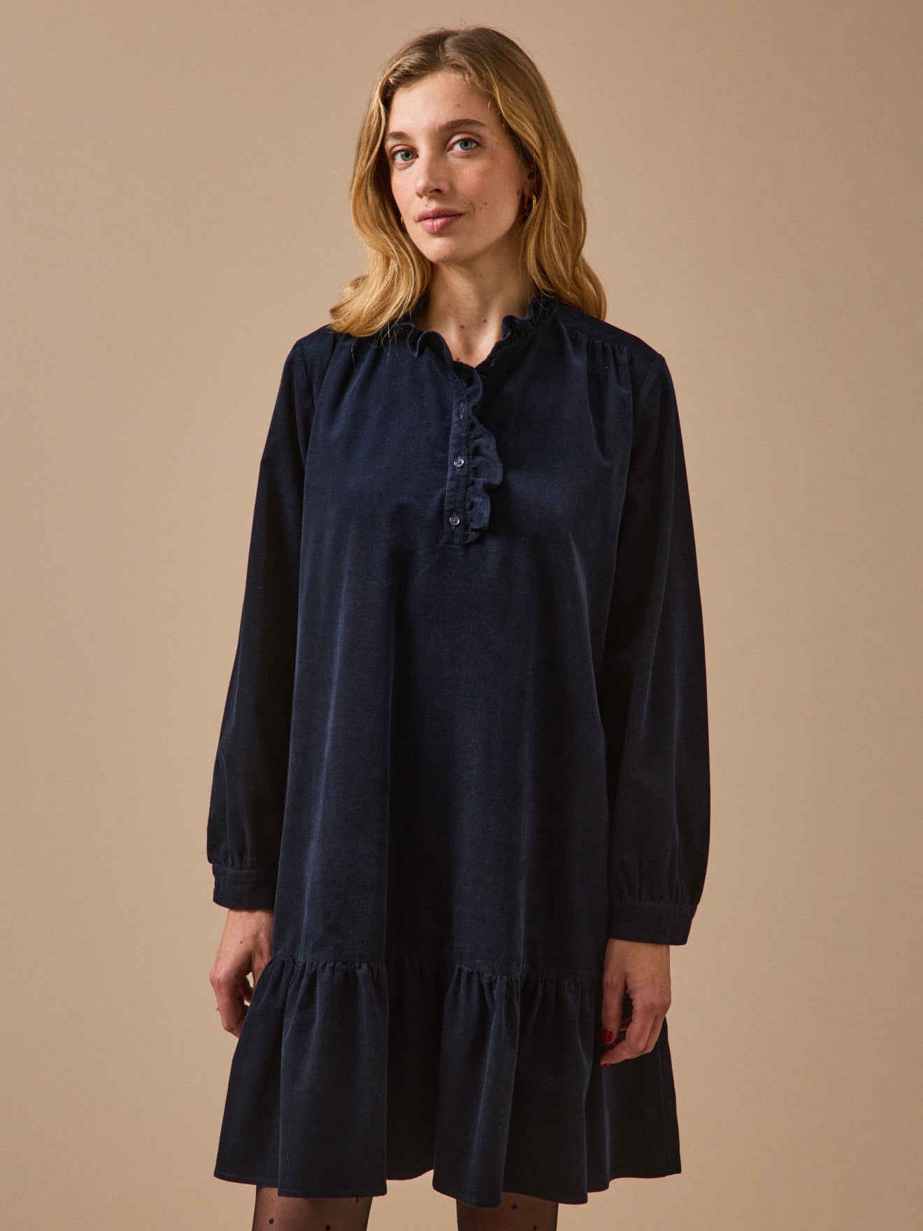 Robe courte  velours babycord, CYRILLUS