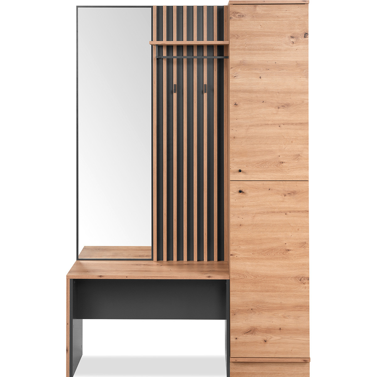 Vestiaire 2 portes avec miroir - FLAVIA, HOMIFAB
