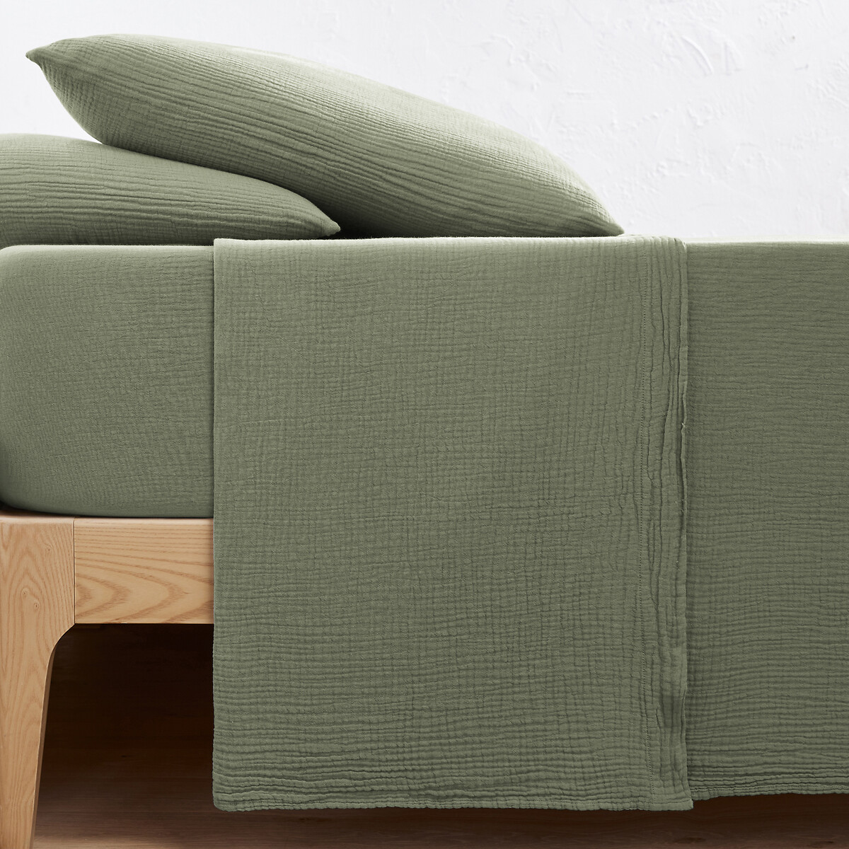 Drap plat uni gaze de coton, Kumla