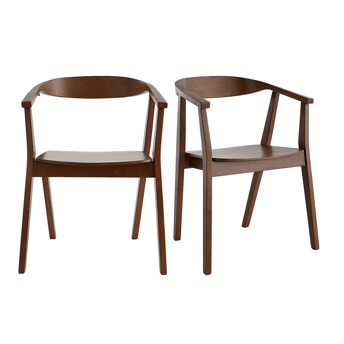 Chaises scandinaves bois clair et tissu effet velours texturé beige (lot de 2) BAHIA, MILIBOO