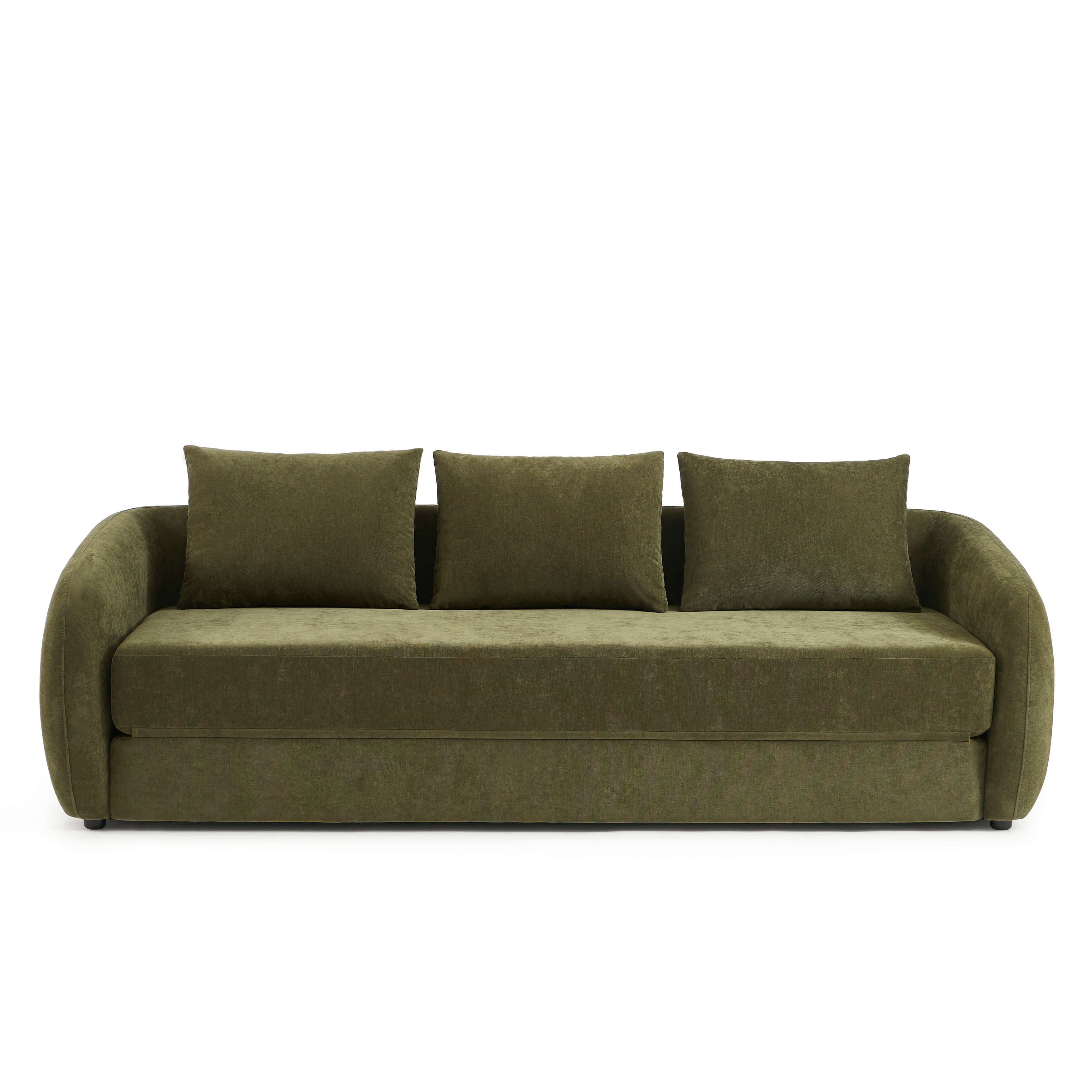 Canapé droit déplimousse tissu chenille  PAZ, BAÏTA
