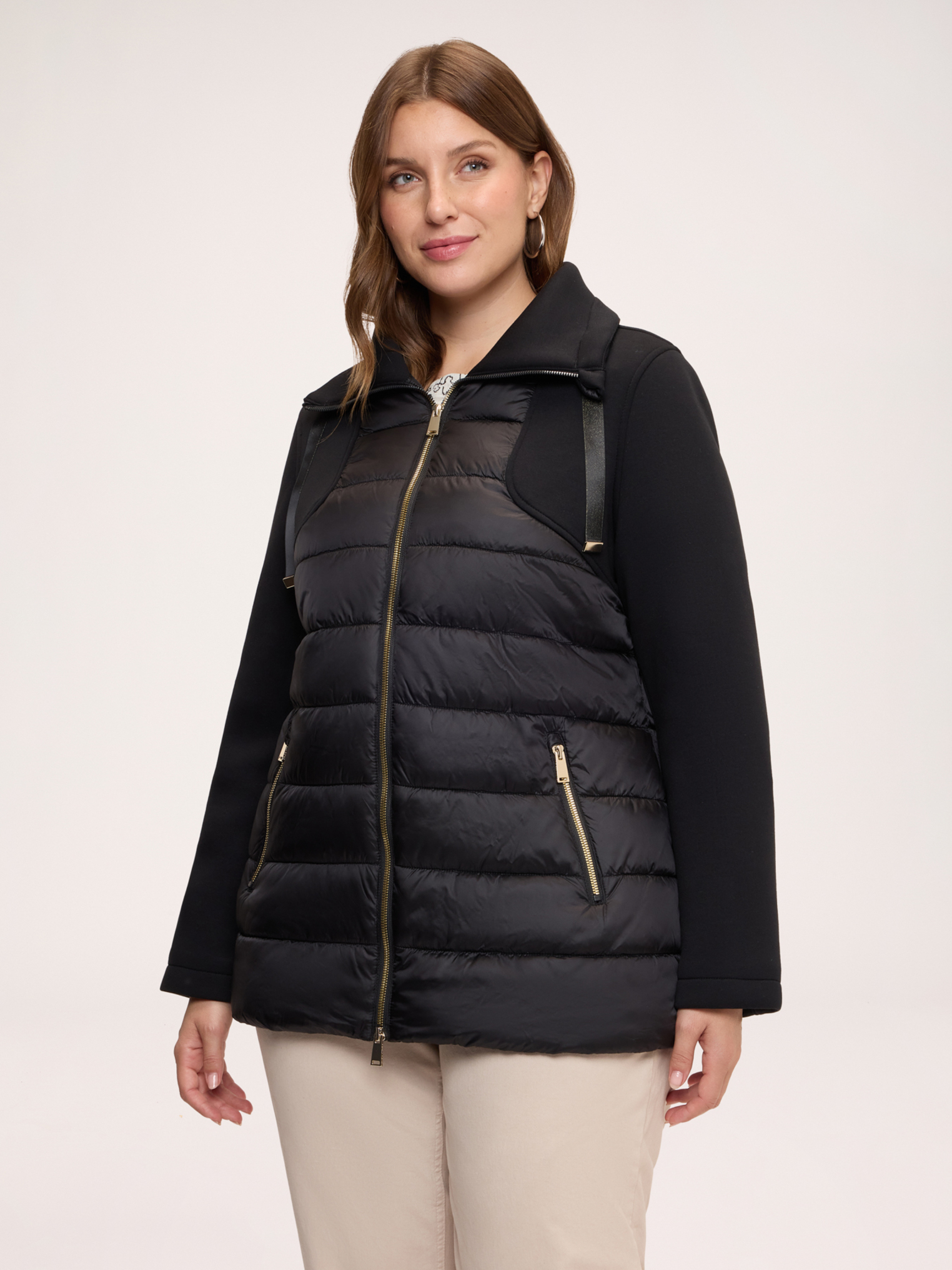 Veste matelassée à col montant, FIORELLA RUBINO
