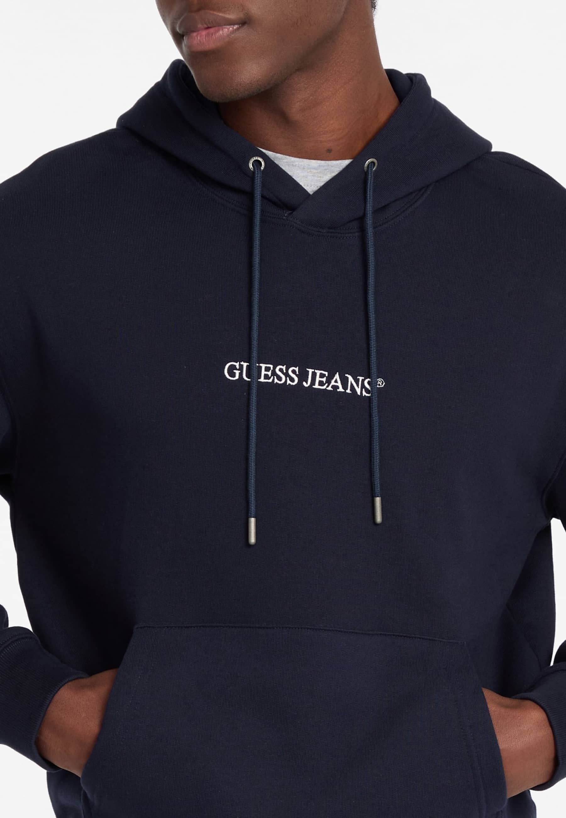 Sweat-Shirt À Capuche À Logo, GUESS JEANS
