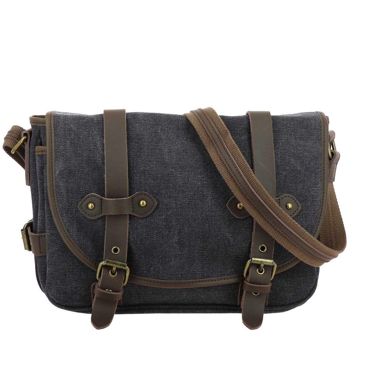 Besace MYR en Cuir et toile