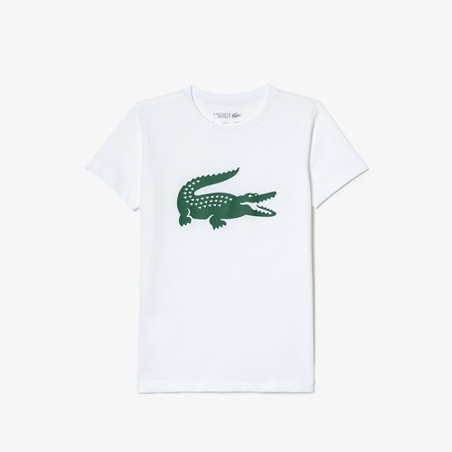 T-shirt mit kurzen ärmeln weiss + grün Lacoste | La Redoute
