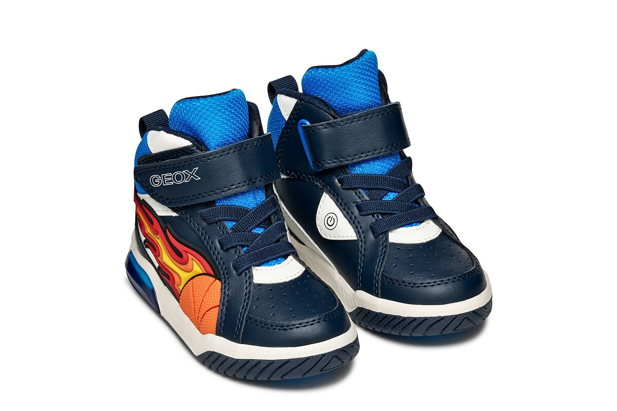 GEOX Zapatillas altas, transpirables, con LED, INEK