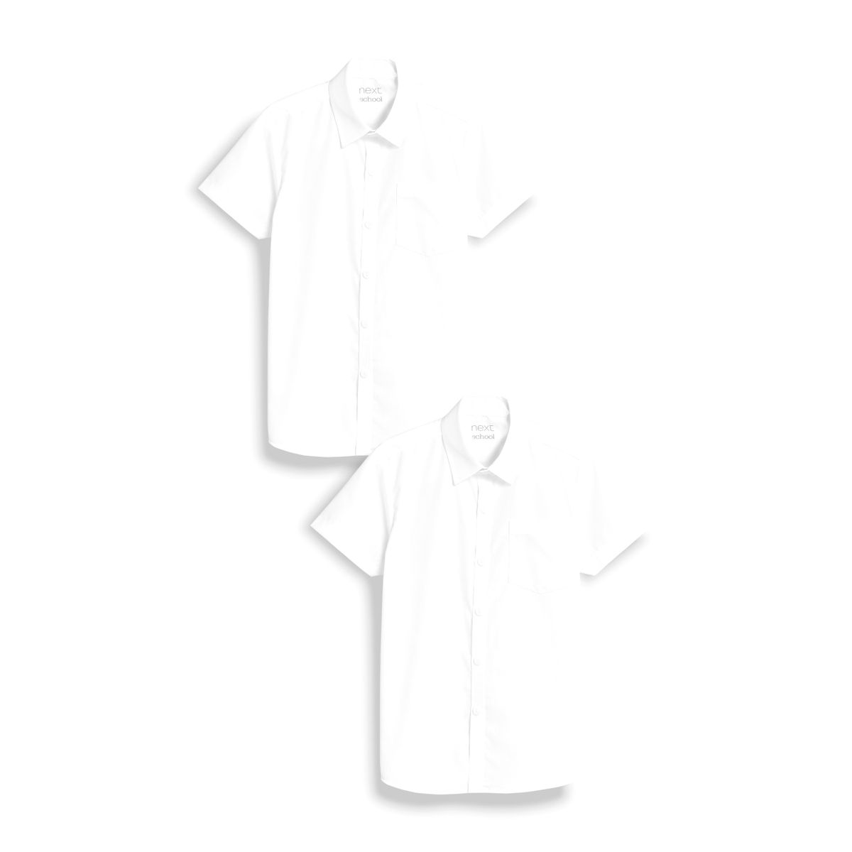 Chemises manches courtes coupe slim, lot de 2, NEXT