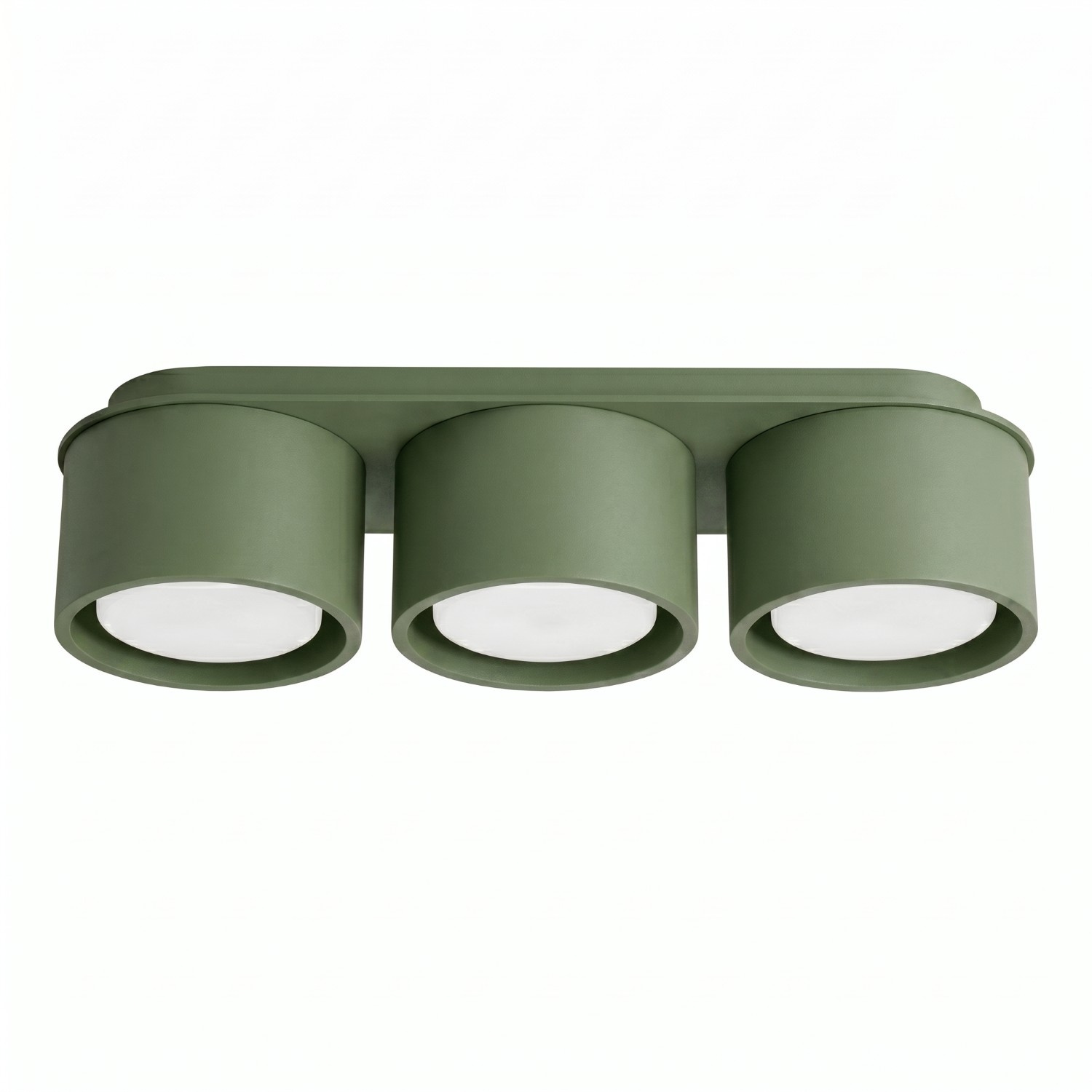 Plafonnier Aluminium Vert Olive Gx53 3 MODO, EDEN