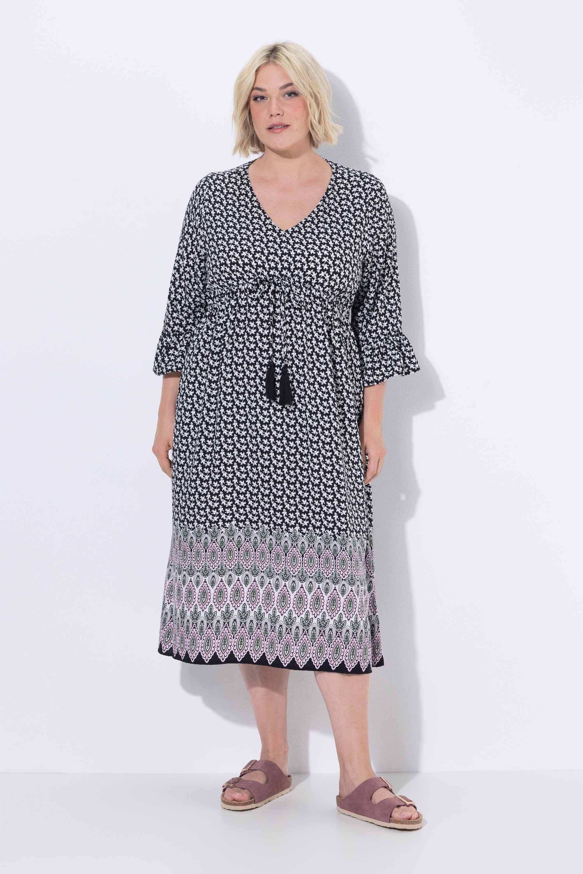 Robe midi coupe évasée, ULLA POPKEN