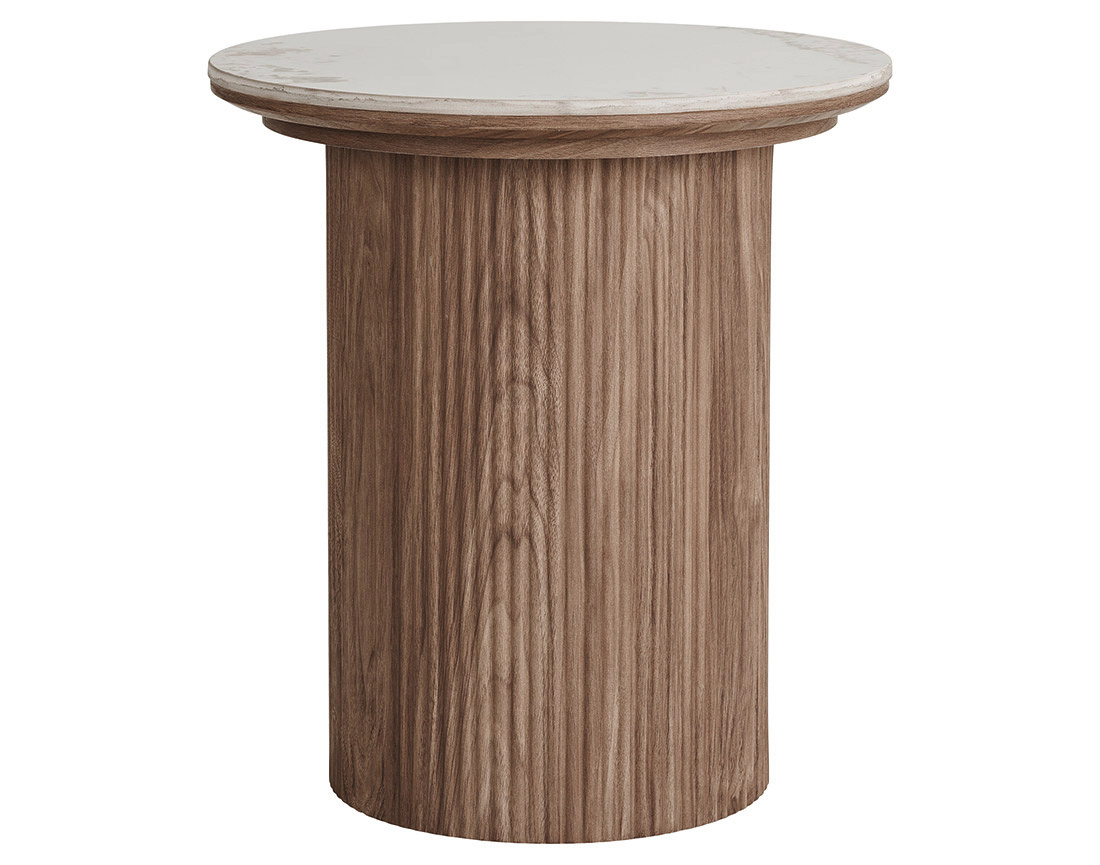 Bout de canapé plateau effet marbre, LYSA, BEST MOBILIER