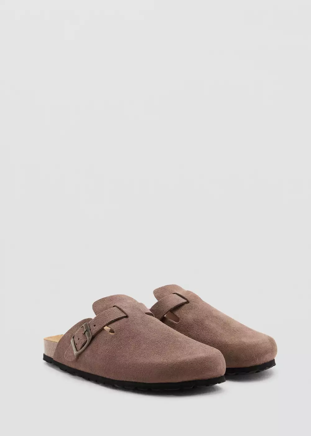 Sabots cuir boucle, MANGO TEEN