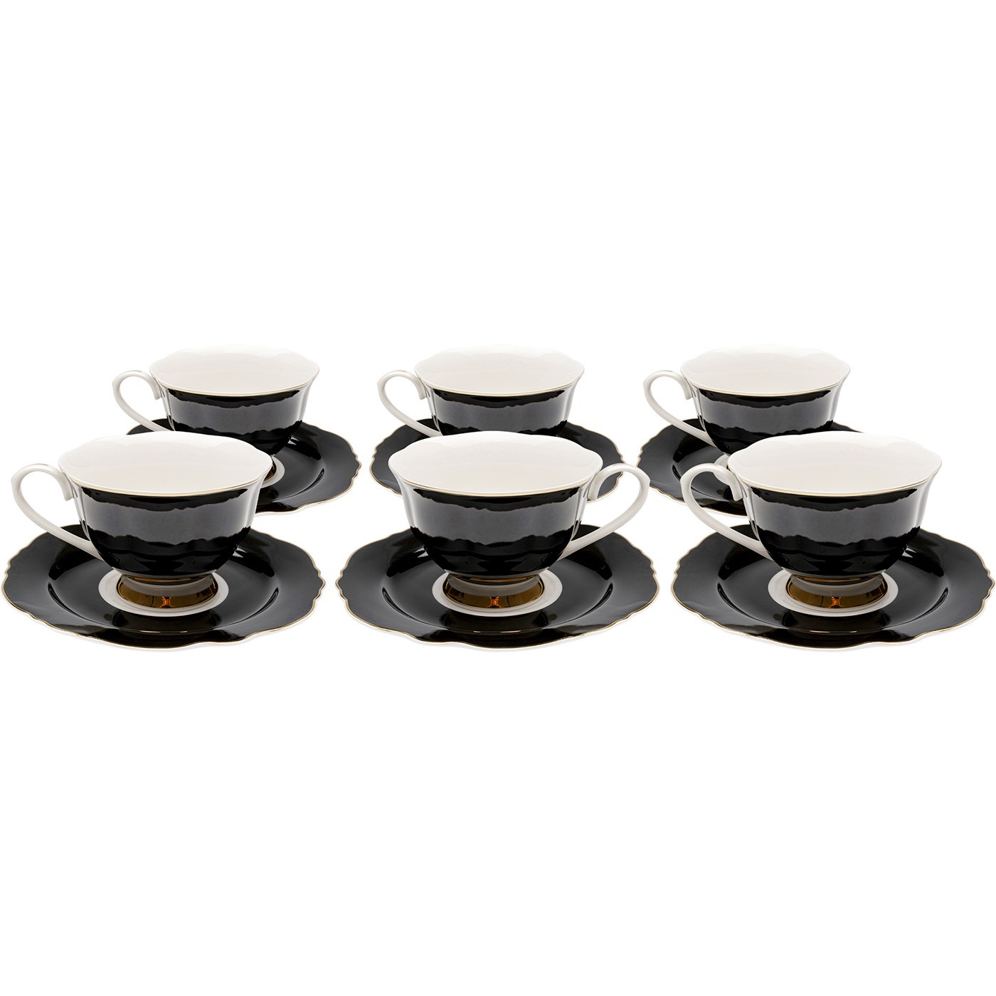 Tasses à café Harlequin noires set de 6, KARE DESIGN