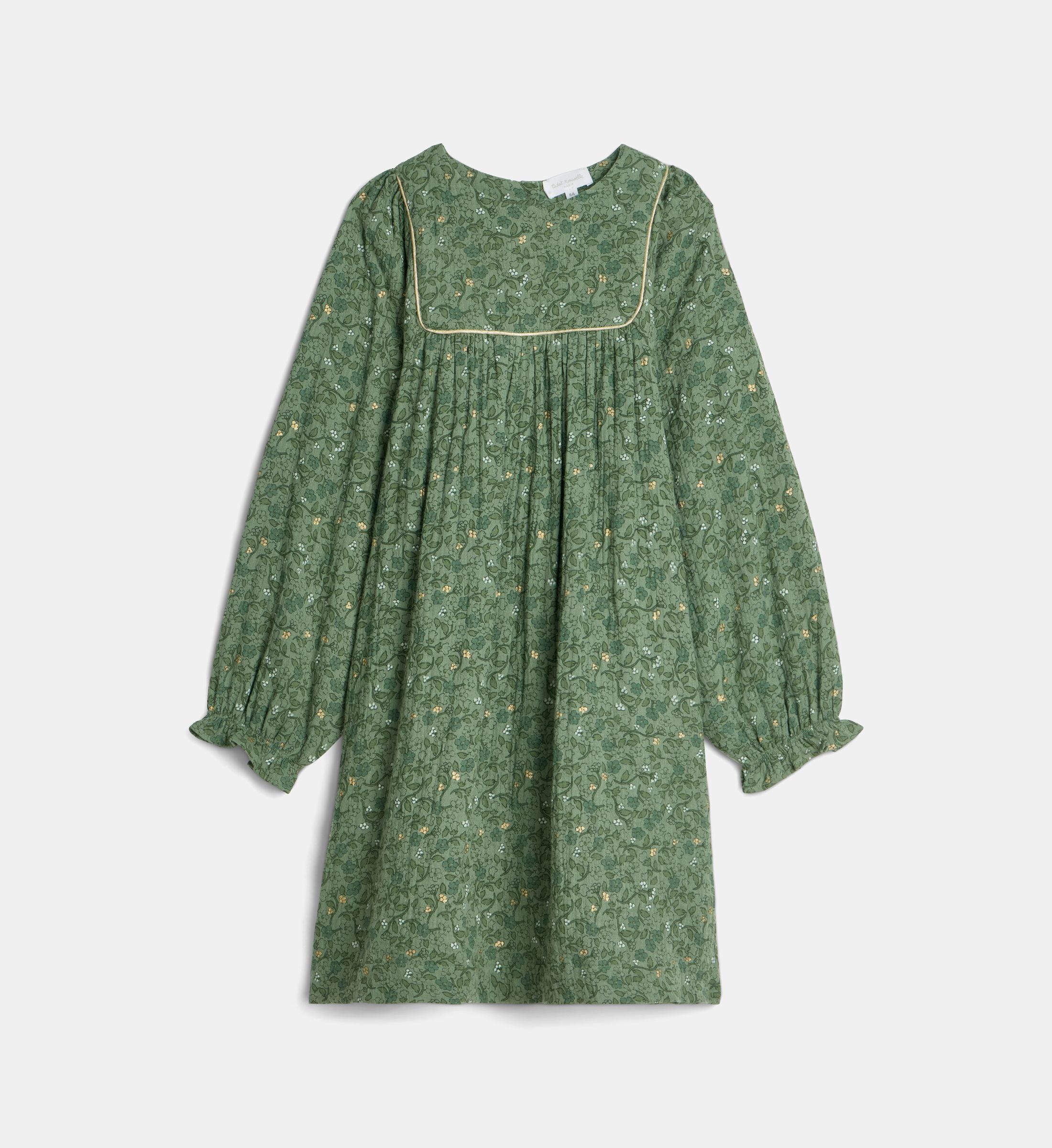 Robe évasée tamantoue florale gaze de coton bio, CADET ROUSSELLE